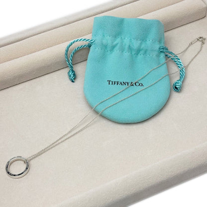 Tiffany & Co 1837 Necklace Sterling Silver TM Circle Pendant T& — view 8