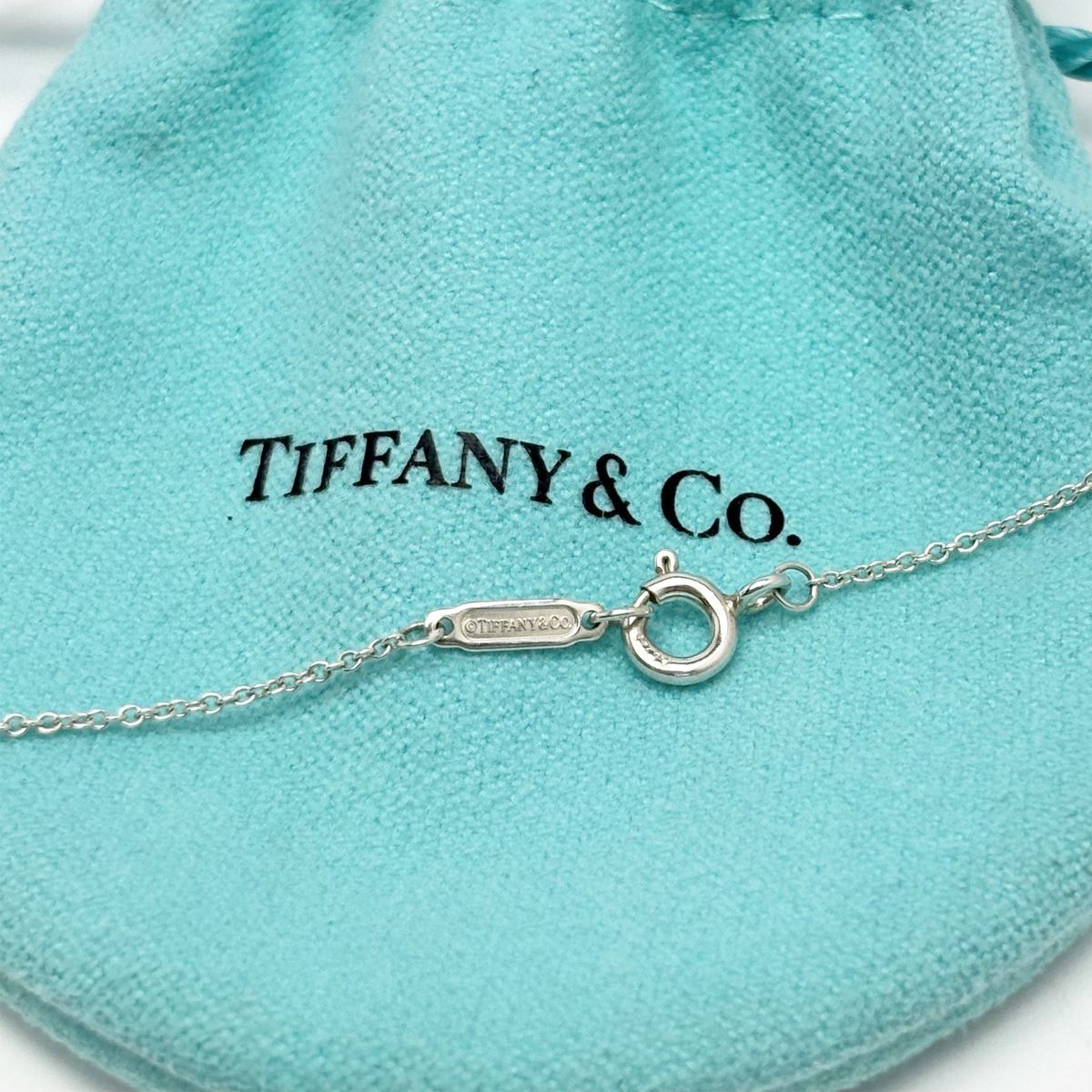 Tiffany & Co 1837 Necklace Sterling Silver TM Circle Pendant T& — view 6