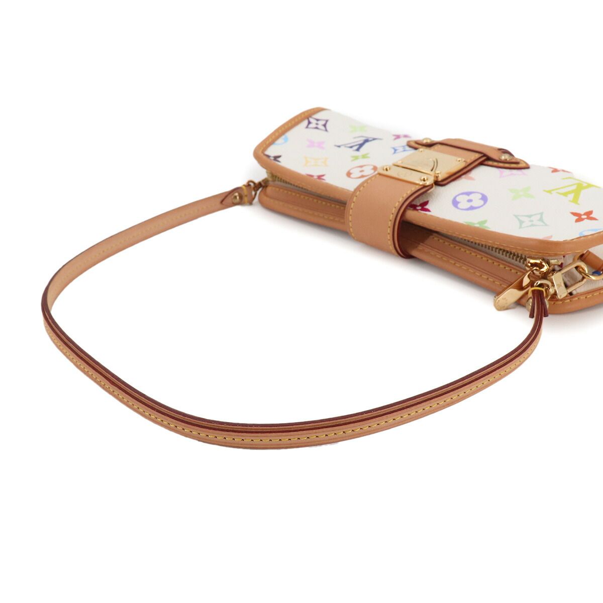 Louis Vuitton Monogram Multicolor Charlie 2-Way Shoulder Clutch Blanc — view 6