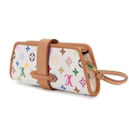 Louis Vuitton Monogram Multicolor Charlie 2-Way Shoulder Clutch Blanc — view 4
