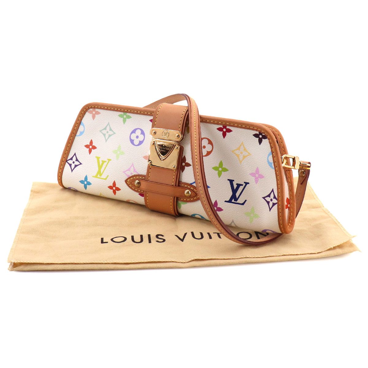 Louis Vuitton Monogram Multicolor Charlie 2-Way Shoulder Clutch Blanc — view 2
