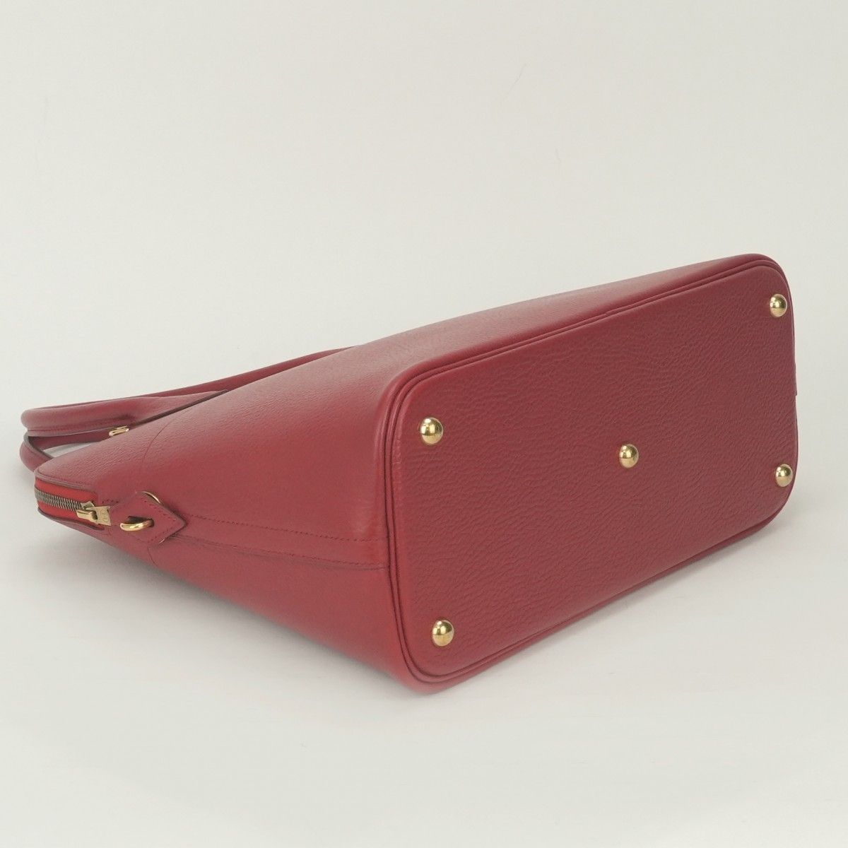 Hermes Bolide 35 Tote Shoulder Bag Ardennes Rouge Vif Rougevif Red Gold 2-Way — view 6