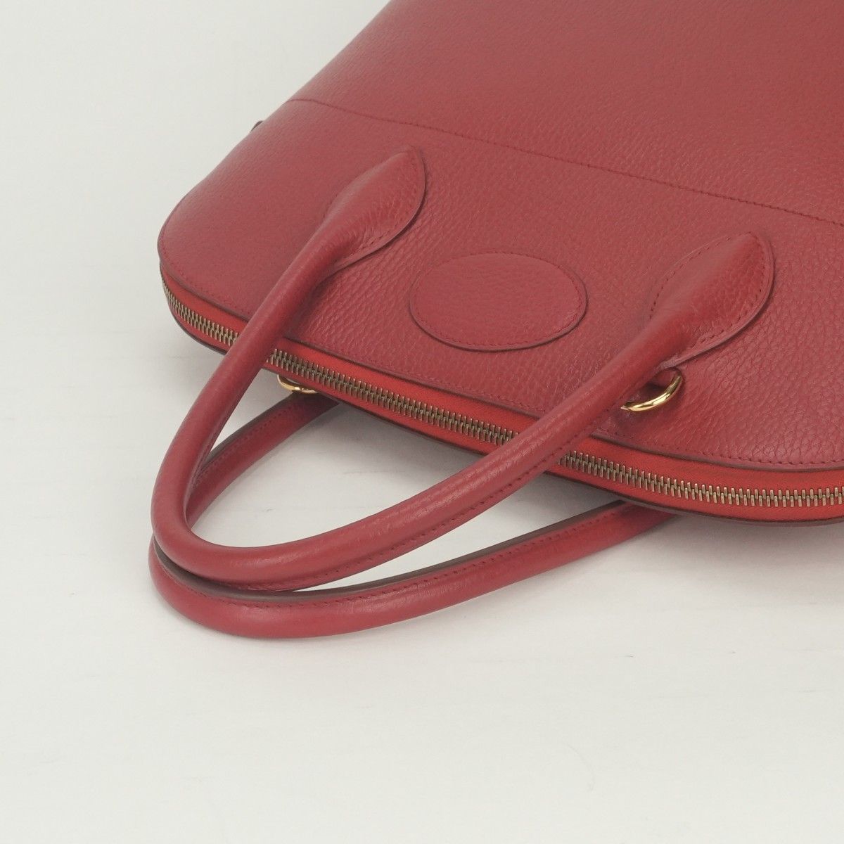 Hermes Bolide 35 Tote Shoulder Bag Ardennes Rouge Vif Rougevif Red Gold 2-Way — view 4
