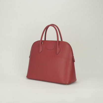 Hermes Bolide 35 Tote Shoulder Bag Ardennes Rouge Vif Rougevif Red Gold 2-Way — view 2
