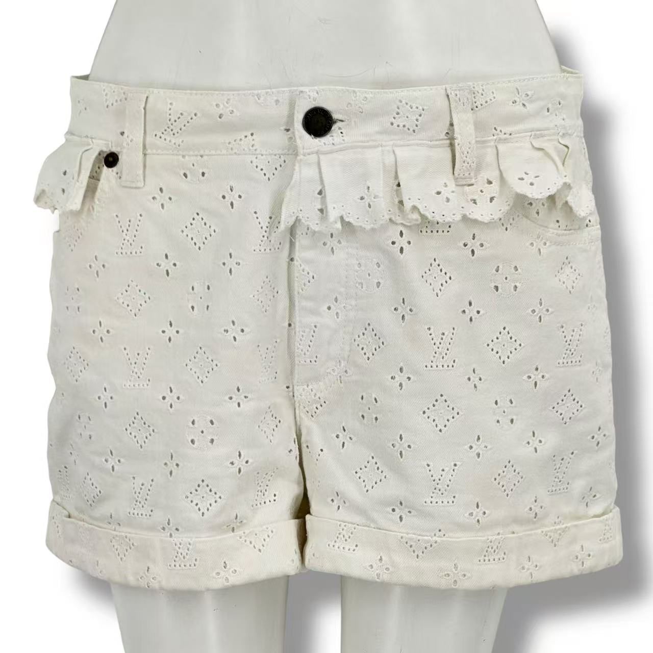 Louis Vuitton Monogram Shorts White 38