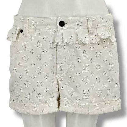 Louis Vuitton Monogram Shorts White 38