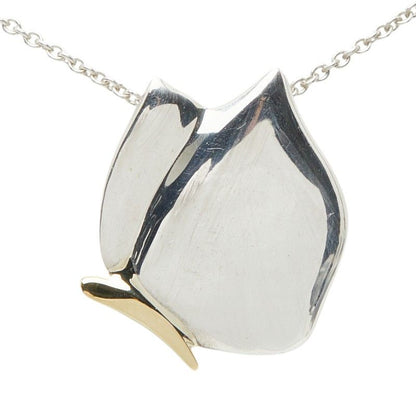 Tiffany & Co Butterfly Chain Pendant Silver Sterling 18K Gold — view 2