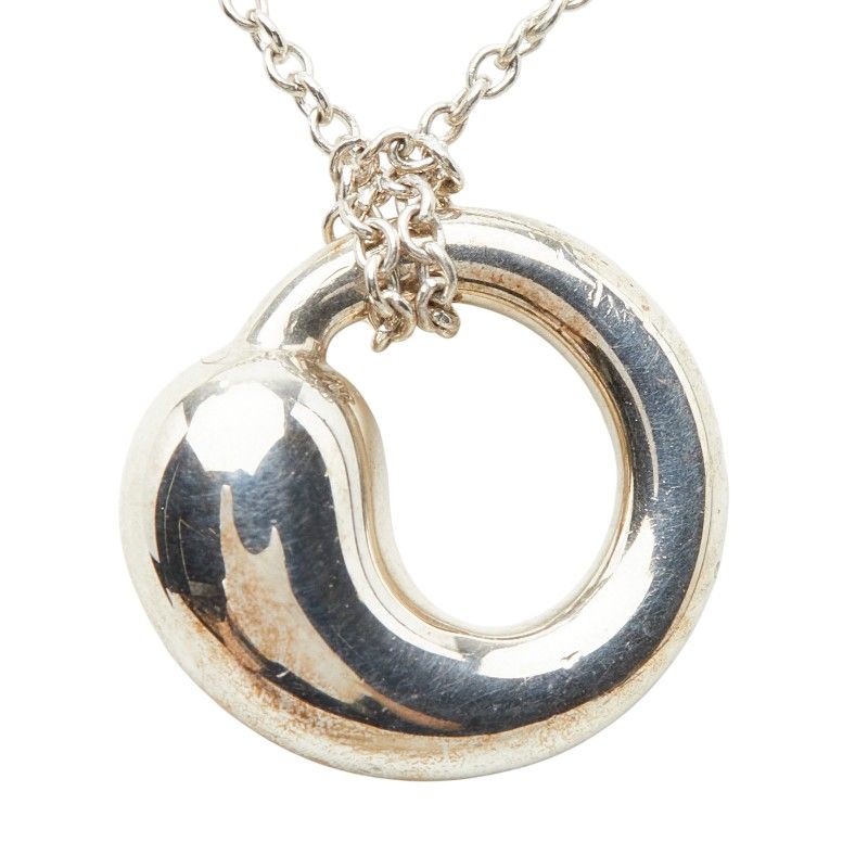 Tiffany & Co Elsa Peretti Eternal Circle Chain Pendant Silver