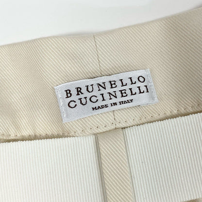 Brunello Cucinelli Belted Pants High Waist 34 Ivory — view 8