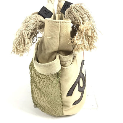 Chanel Handbag CC Logo Jumbo Canvas Beige — view 4