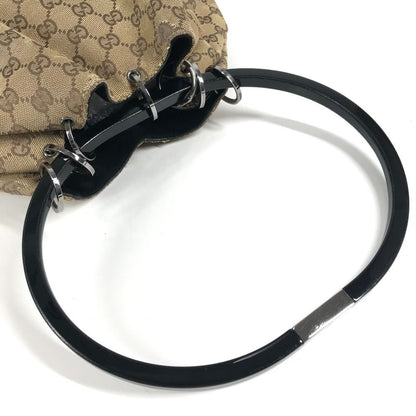 Gucci Shoulder Bag GG Logo Plastic Round Handle 001 Canvas Beige — view 5