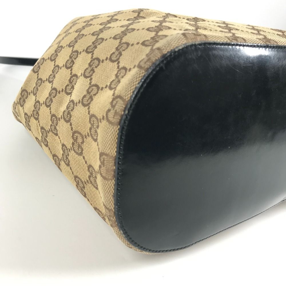 Gucci Shoulder Bag GG Logo Plastic Round Handle 001 Canvas Beige — view 4
