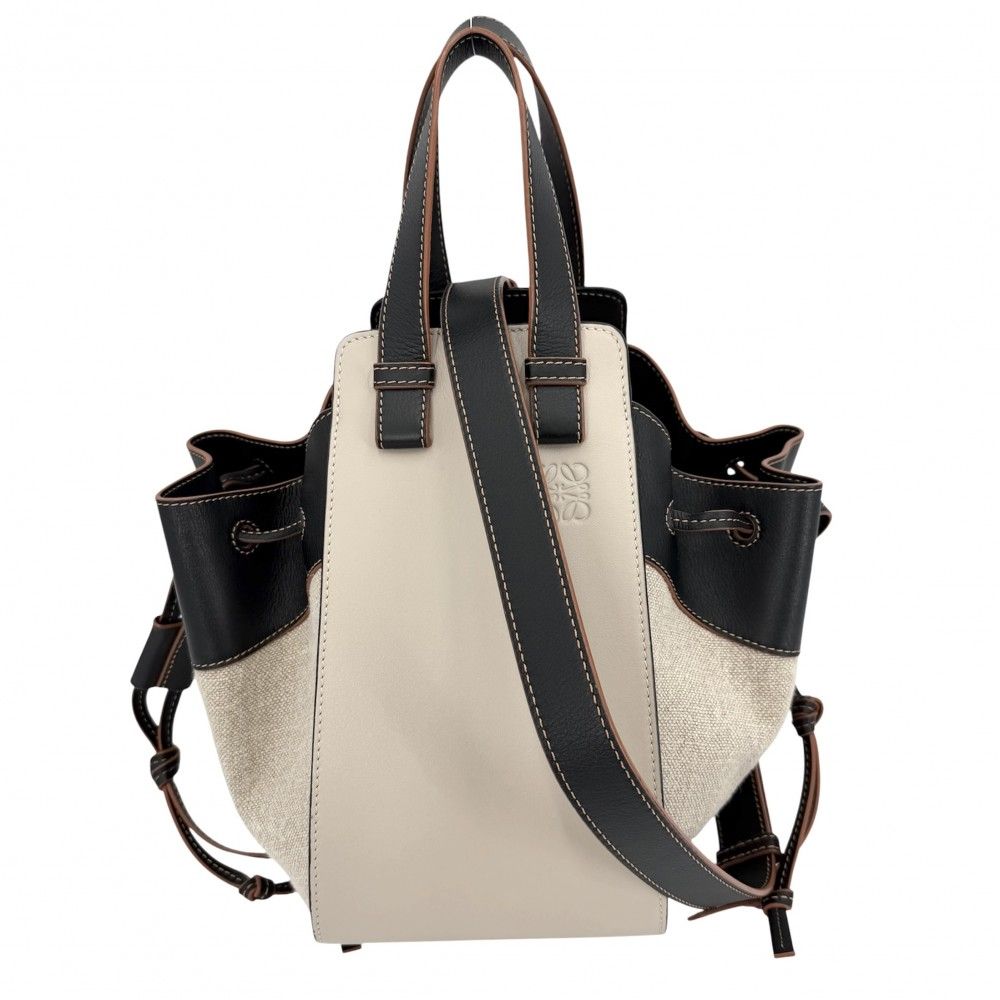 Loewe 2-Way Anagram Hammock Shoulder Crossbody Tote Bag Drawstring Leather