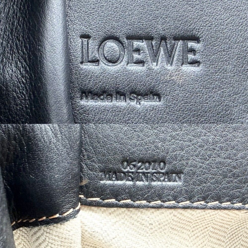 Loewe 2-Way Anagram Hammock Shoulder Crossbody Tote Bag Drawstring Leather — view 5