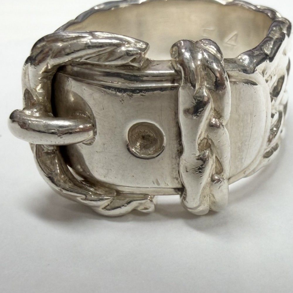 Hermes Ring Diane Vintage 54 925 Sterling Silver — view 4