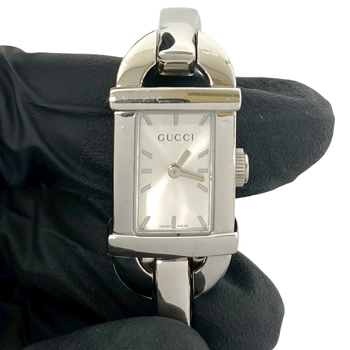 Gucci Bangle Watch Stainless Steel Quartz Wristwatch Silver — view 4