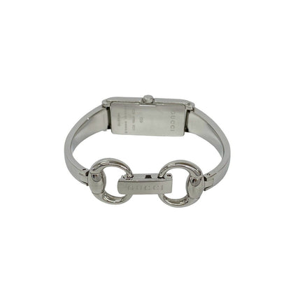 Gucci Bangle Watch Stainless Steel Quartz Wristwatch Silver Navy — view 8