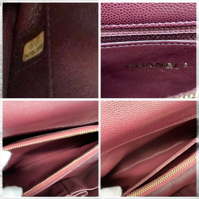 Chanel Coco Handle 29 Shoulder Bag Bordeaux Gold Quilted CC Logo Turnlock — view 8