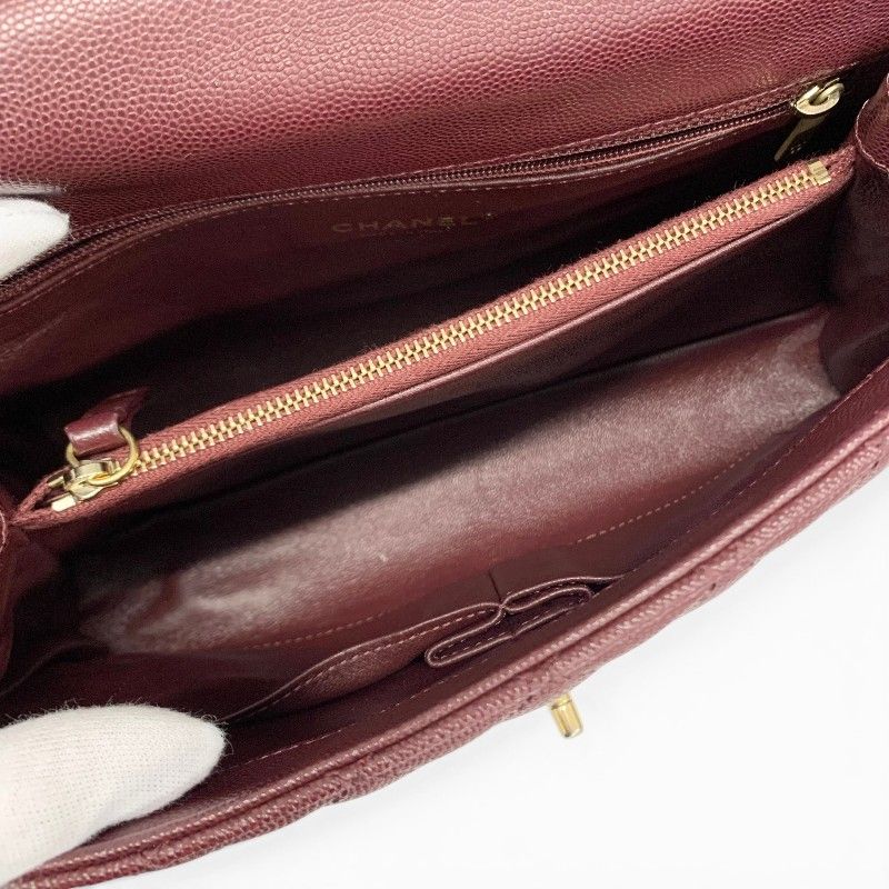 Chanel Coco Handle 29 Shoulder Bag Bordeaux Gold Quilted CC Logo Turnlock — view 7