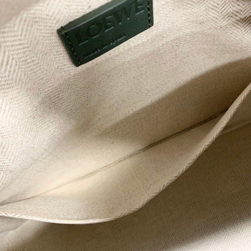 Loewe Puzzle Shoulder Bag Green Gold Small Anagram — view 8
