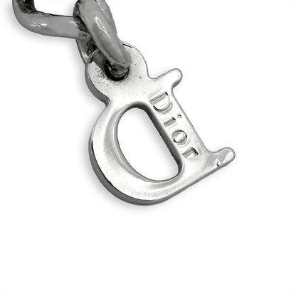 Dior Pink Logo Plate Ribbon Motif Necklace — view 6