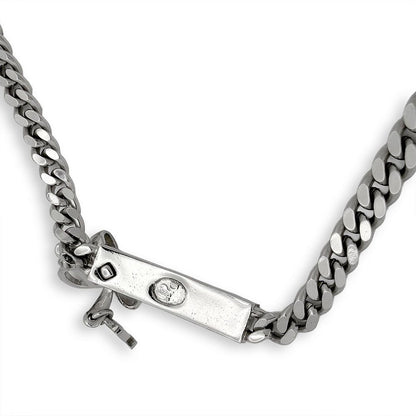Dior Pink Logo Plate Ribbon Motif Necklace — view 2