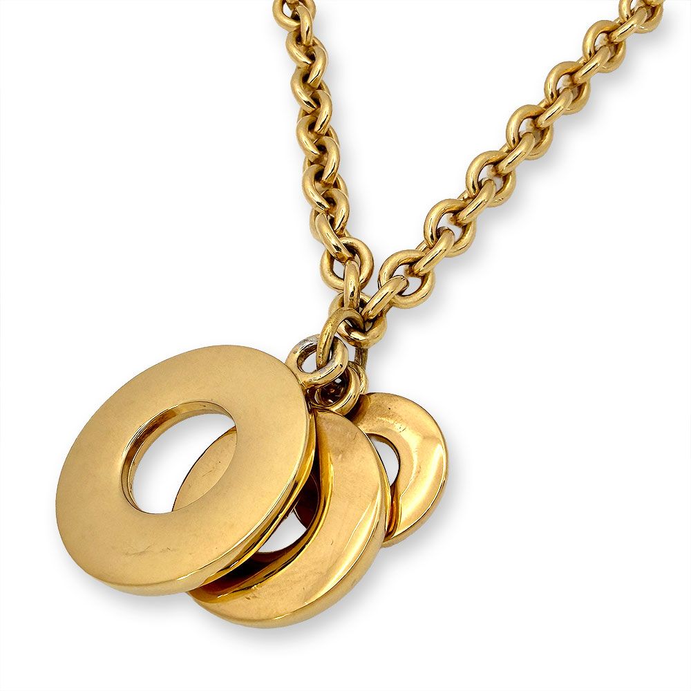 Celine Triple Circle Logo Strand Necklace — view 2
