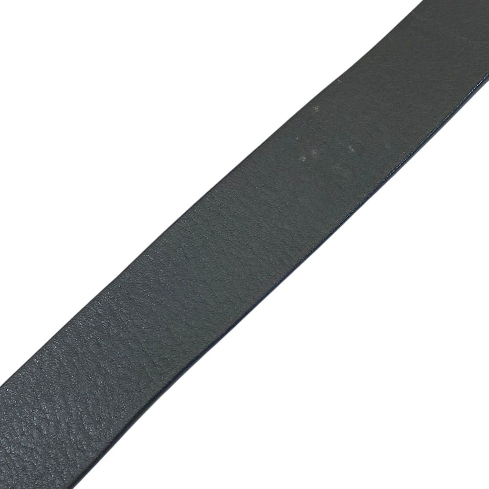 Fendi FF Logo Buckle Belt Leather Gray Practical — view 6