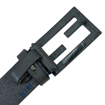 Fendi FF Logo Buckle Belt Leather Gray Practical — view 3