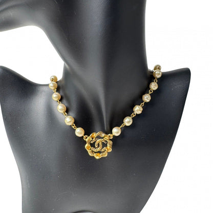 Chanel CC Logo Pearl Necklace — view 2