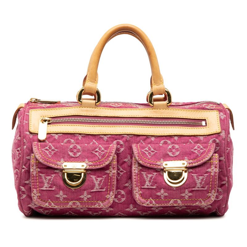 Louis Vuitton Monogram Denim Neo Speedy Handbag Pink