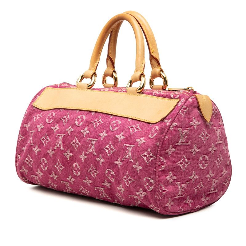 Louis Vuitton Monogram Denim Neo Speedy Handbag Pink — view 2