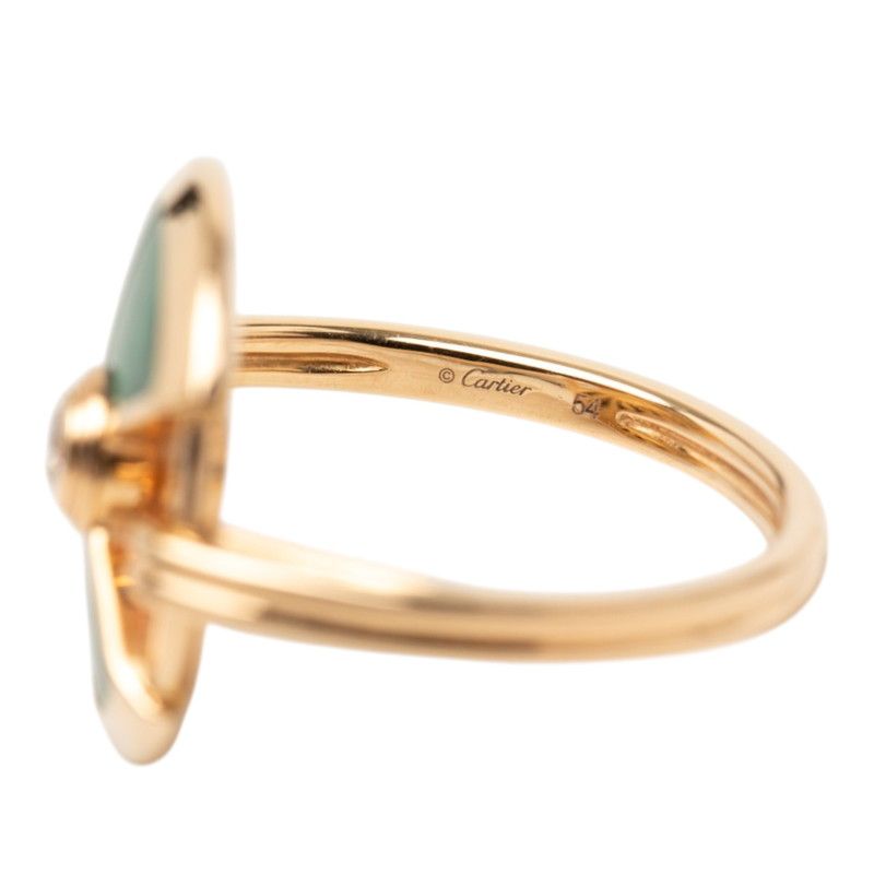 Cartier Amulet de Malachite Ring 54 Gold Green 18K Yellow 750 — view 4