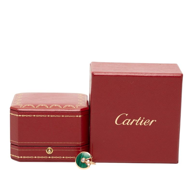 Cartier Amulet de Malachite Ring 54 Gold Green 18K Yellow 750 — view 7