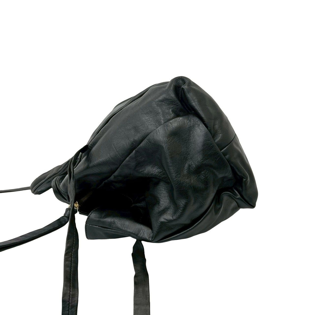 Gucci Hysteria Logo Ribbon Motif Leather Mini Boston Bag Black — view 5