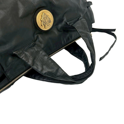 Gucci Hysteria Logo Ribbon Motif Leather Mini Boston Bag Black — view 4