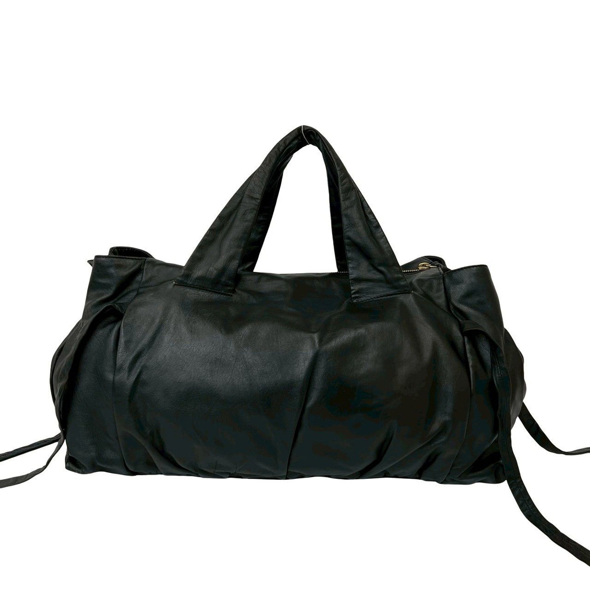 Gucci Hysteria Logo Ribbon Motif Leather Mini Boston Bag Black — view 3
