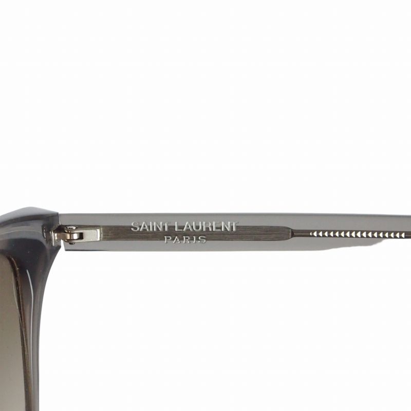 Saint Laurent Paris Sunglasses 138 Slim 005 Clear Gray Eyewear — view 5
