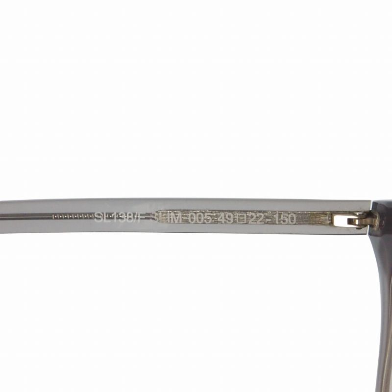 Saint Laurent Paris Sunglasses 138 Slim 005 Clear Gray Eyewear — view 6