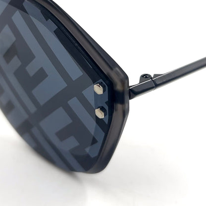 Fendi FF Logo Fabulous Acetate Metal Dark Gray Black Sunglasses Silver FF — view 8