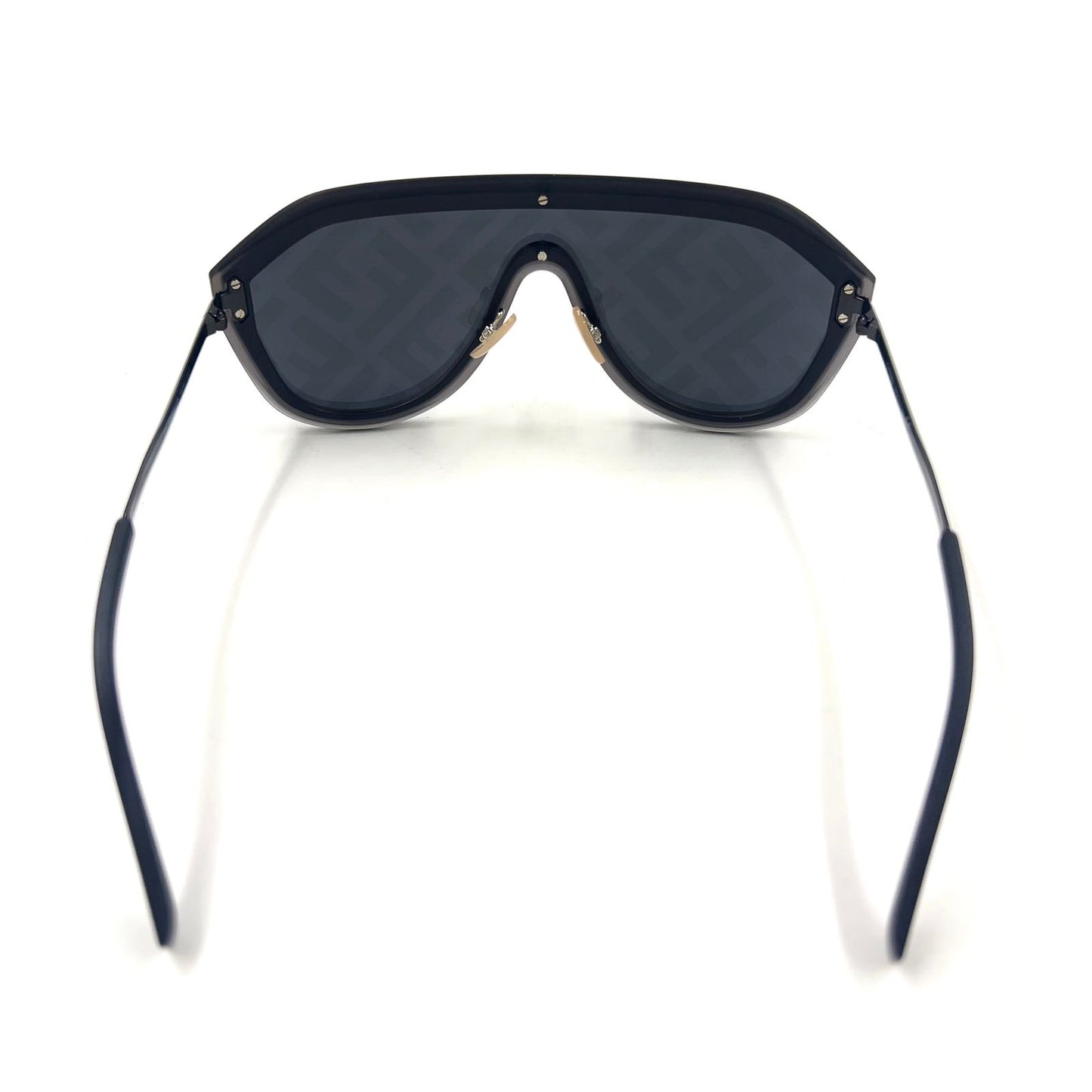 Fendi FF Logo Fabulous Acetate Metal Dark Gray Black Sunglasses Silver FF — view 3