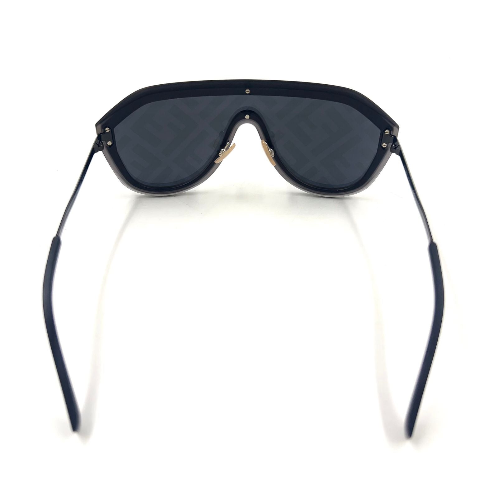 Fendi FF Logo Fabulous Acetate Metal Dark Gray Black Sunglasses Silver FF — view 3