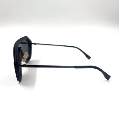 Fendi FF Logo Fabulous Acetate Metal Dark Gray Black Sunglasses Silver FF — view 6