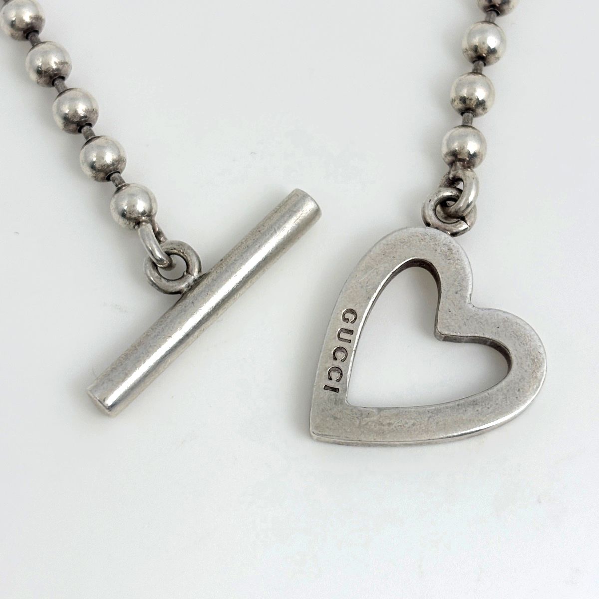 Gucci Ball Chain Bracelet Heart 925 Sterling Silver — view 2