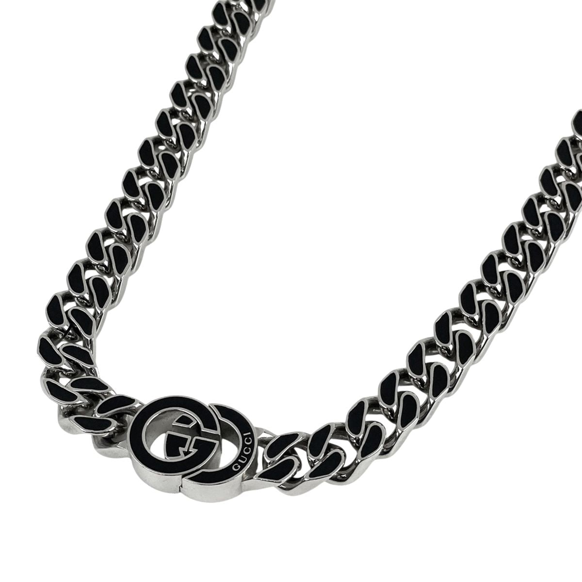 Gucci Interlocking G Chain Necklace Metal Silver