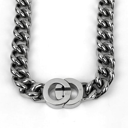 Gucci Interlocking G Chain Necklace Metal Silver — view 2