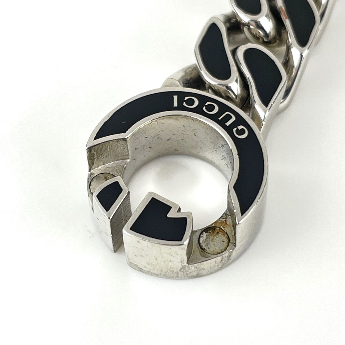 Gucci Interlocking G Chain Necklace Metal Silver — view 5