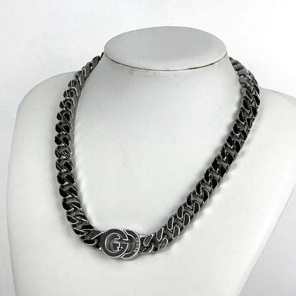 Gucci Interlocking G Chain Necklace Metal Silver — view 6