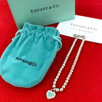 Tiffany & Co Box Return to Tiffany Beads Bracelet 925 Sterling Silver