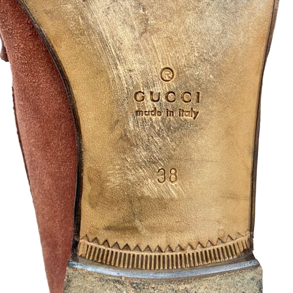 Gucci Loafers Horsebit Orange 38 — view 6